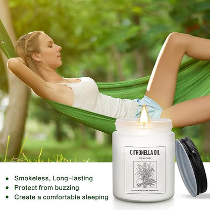 6 Pack Citronella Candles Outdoor, 42Oz Citronella Candles with Citronellas Oil and Soy Wax, Summer Gifts for Indoor Outdoor, 300 Hours Burn Citronellas Candle for Outside Patio Camping BBQ