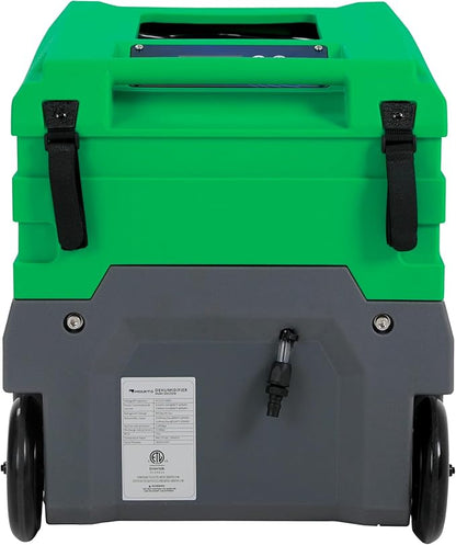 Mounto MOUNTO 268Pints LGR Commercial Compact Dehumidifier with Pump and Drain Hose, LGR Portable Dehumidifier with wheels for Home, Basements, Garages, and Job Sites (Green)