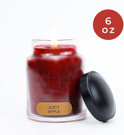 A Cheerful Giver - Juicy Apple Baby Scented Glass Jar Candle (6oz) with Lid & True to Life Fragrance Made in USA