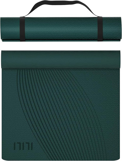 ILILI Yoga Mat, 72x25×0.3 Inch, Non-Slip, TPE Exercise Mat, Tear-Resistant, Fitness Yoga Mat with Carrying Strap, Ideal for Yoga, Pilates, Home Workouts, Stretching & All Fitness Routines
