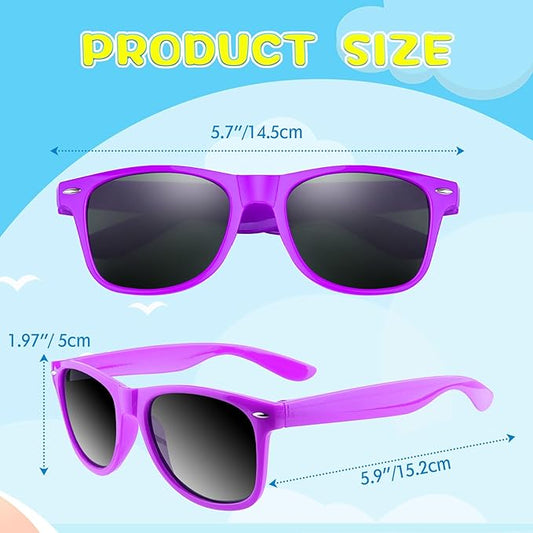 ASTARON 12 Pack Party Sunglasses Bulk Neon Party Favors for Beach Wedding Party Pool Party Supplies