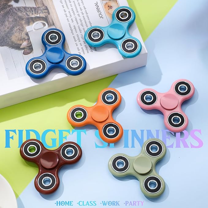 Fidget Spinner Toy Bulk Sensory Fidget Toy for Adults Kids Party Favors Classroom Prizes Gift Bag Fillers Stress Relief(Morandi,66 Pcs)