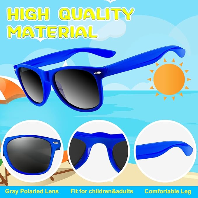ASTARON 12 Pack Party Sunglasses Bulk Neon Party Favors for Beach Wedding Party Pool Party Supplies