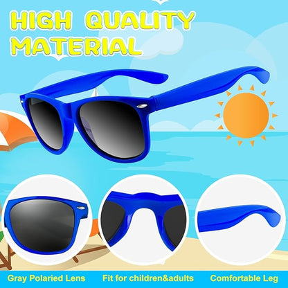 ASTARON 12 Pack Party Sunglasses Bulk Neon Party Favors for Beach Wedding Party Pool Party Supplies