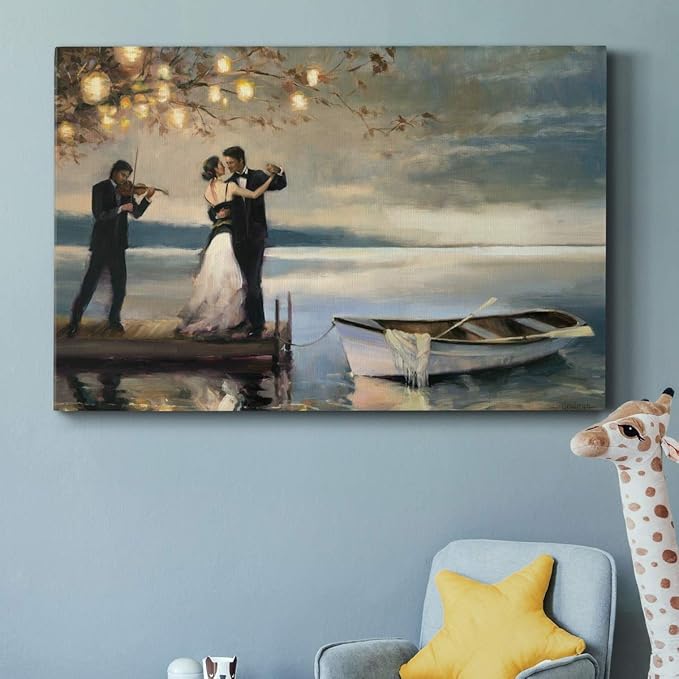 Home Decor Landscape Canvas Wall Art Abstract Floral Painting Modern Pictures Artwork Decoration for Living Room Kitchen Bathroom Office, Ready to Hang, twilight romance
