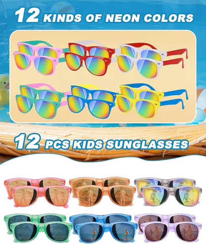 Lifree Kids Sunglasses Bulk Party Favors Boys Girls Sunglasses for Kids Age 3-8 with UV400 Protection for Kid Pool Birthday