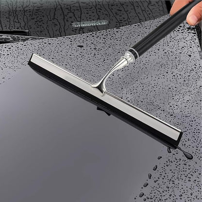 17.3-60’’ Window Squeegee for Home, 2 in 1 Window Cleaning Kit Long Handle Squeegee for Shower Glass, Window Cleaner Tool for Car Windshield Floor Tile Wall