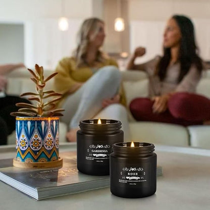 Scented Candles Gifts Set 12 Pack Soy Wax Travel Tin Jar Candles for Home 3.05 OZ for Mom for Christmas, Birthday, Thanksgiving, Mother's Day(Black)
