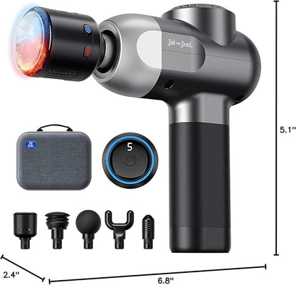 BOB AND BRAD C2 Pro Massage Gun with Heat and Cold Therapy, FSA Eligible & HSA Approved Mini Massager Gun Deep Tissue, Heated Professional Electric Back Massager for Athletes
