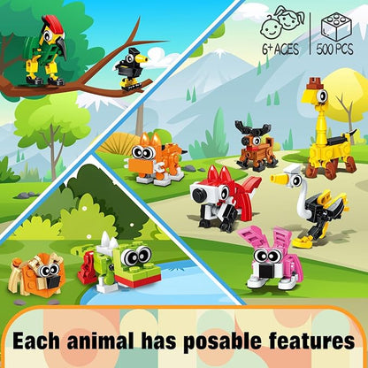 Valentines Party Favors for Kids- 30 Pack Animals Building Blocks Set Goody Bags Stuffers Classroom Prizes Easter Basket Stuffer Birthday Party Valentine's Return Gifts for Boys Girls Age 6-12+