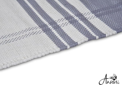 Craftyansari Handwoven Cotton Yoga Mat, Natural, 72 x 24 Inches, Fair Trade, Soft Absorbent Surface for Exercise, Workout, Meditation