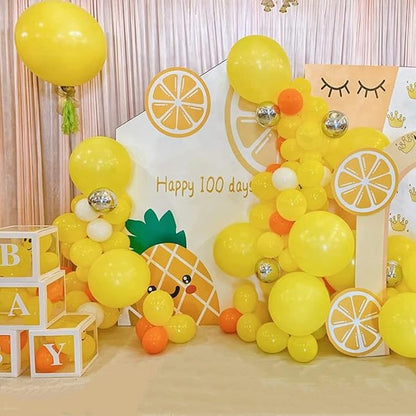 GaesQae Yellow Balloons,12 Inches Yellow Balloons,100pcs Latex Balloons for Birthday Wedding Party Baby Shower Decoration Engagement Party Decorations