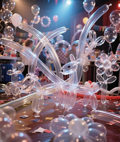 1200 Pcs Long Balloon Animal Making Kit 60 Inch Clear 260 Twisting Balloons for Party Decorations and Crafts