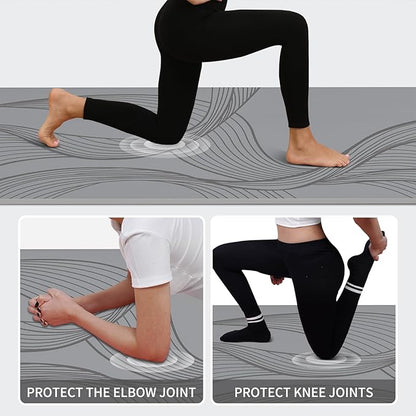Large Yoga Mat-72’x36’x0.4’ Extra Width ＆ Thick,Comfortable,Non-Slip Exercise Mat-Works Great on All Floor for Stretching,Yoga Studio,Gym or Home Workouts