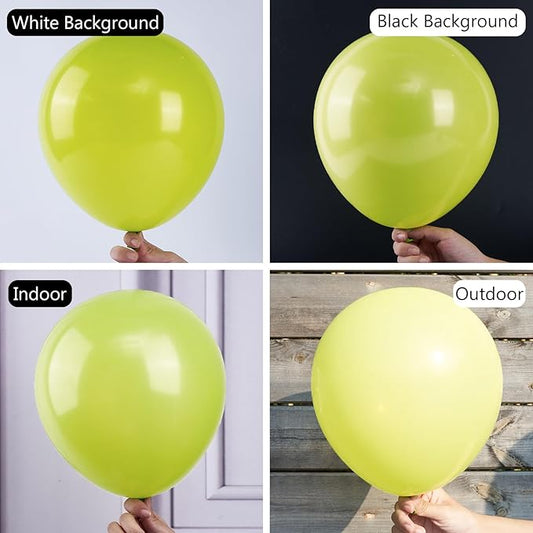PartyWoo Lime Green Balloons 50 pcs 12 Inch Balloons for Graduation Halloween Safari Jungle Dinosaur Baby Shower Birthday Summer Party Decorations Green-Y8