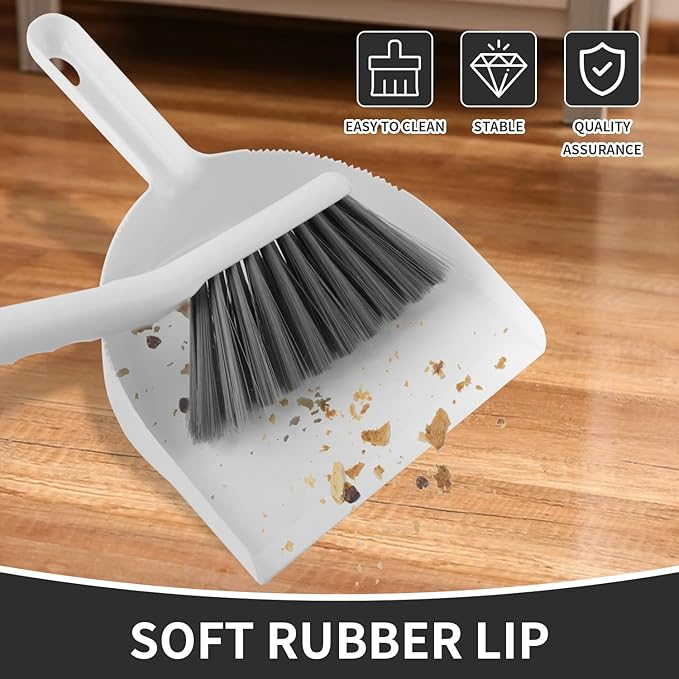 Small Broom and Dustpan Set, Dustpan and Brush Set, Small Brush and Dustpan Set, Hand Broom and Dustpan Set, Mini Handheld with Home, Desktop, Kitchen, pet