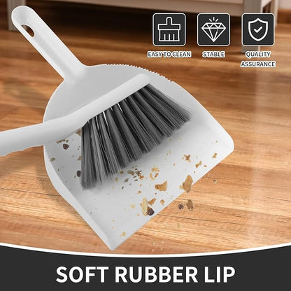 Small Broom and Dustpan Set, Dustpan and Brush Set, Small Brush and Dustpan Set, Hand Broom and Dustpan Set, Mini Handheld with Home, Desktop, Kitchen, pet