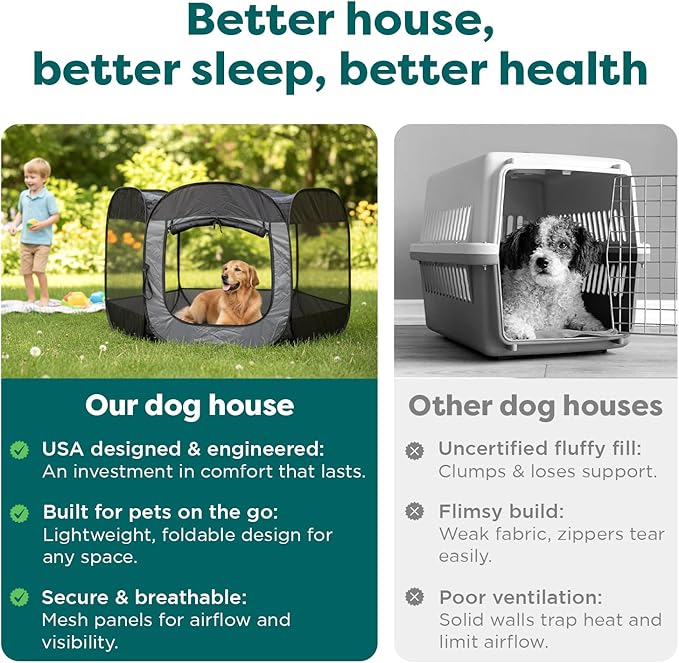 FurHaven Portable Pet Playpen for Dogs & Cats, Extra Large Indoor Kitten Playpen with Mesh Sides, Foldable Dog Playpen for Small Dogs, Pop Up Travel Dog Pen, X-Large, Sailor Blue