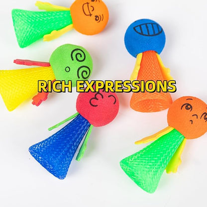 48Pcs Jumping Spring Rockets Launchers Fidget Emoticon Popper Toys for Kids Party Favors,Valentine Day Birthday Return Gifts,Goodie Bags Pinata Stuffers,Classroom Treasure Box Prizes Bulk