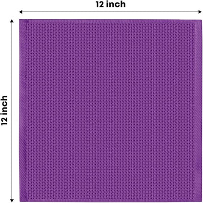 Artoid Mode 100% Cotton Purple Waffle Weave Kitchen Dish Cloths, 12x12 Inch Ultra Soft Absorbent Quick Drying Kitchen Dish Towels Set of 6