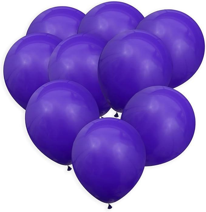 Dark Purple Balloons 100 Pack, 12 Inch Dark Purple Latex Balloons For Birthdays, Weddings, Baby Showers, Holidays