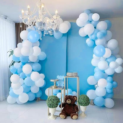 PartyWoo Light Blue Balloons 50 pcs 12 Inch Baby Pastel Sky Aqua Blue Latex Helium Balloons for Graduation Baby Shower Gender Reveal Wedding Under the Sea Birthday Party Decorations Blue-Y4