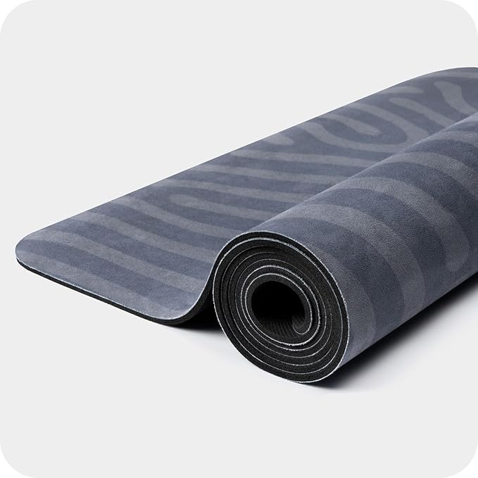 WeGym Yoga Mat, 4mm Cushioned Exercise Mat for Yoga, Pilates, Home Workouts - Anti Slip Polyurethane Suede Yoga Mat with Carrying Strap