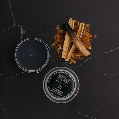 Archipelago Botanicals Stonehenge Glass Jar Candle, Cedarwood, Citrus Bergamot and Amber Scent, Lead-Free Candle Wicks, Burns Approx. 60 Hours (8.6 oz)