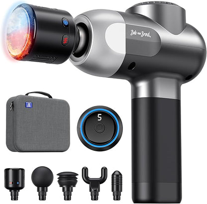 BOB AND BRAD C2 Pro Massage Gun with Heat and Cold Therapy, FSA Eligible & HSA Approved Mini Massager Gun Deep Tissue, Heated Professional Electric Back Massager for Athletes