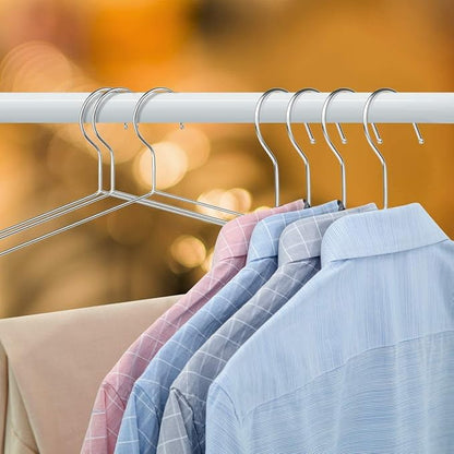 TIMMY Wire Hangers 30 Pack 16.5-Inch Stainless Steel Strong Metal Coat Hanger,Heavy-Duty, Non-Slip, Space-Saving Clothes Hangers