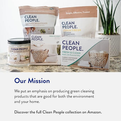 The Clean People Fragrance Free Laundry Detergent Sheets - Laundry Soap - Ultra Concentrated, Recyclable Packaging, Stain Fighting - Fragrance Free, 96 Pack