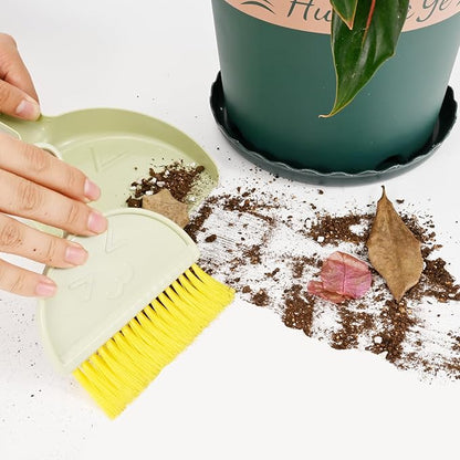 Small Broom and Dustpan Set,mini Compact Portable, for Home, Sofas, Kitchen countertops, Storage Shelves, Office desks, bathrooms, and pet Areas (Colorful)