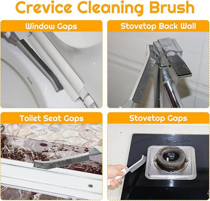 Cleaning Brush Grout Scrub Brush,Home Kitchen Bathroom Window Gap Cleaning Tools,4 pcs Hard Bristle Scrubbing Brush,Kitchen Bathroom Tile Toilet Home Essentials Cleaner Household Use