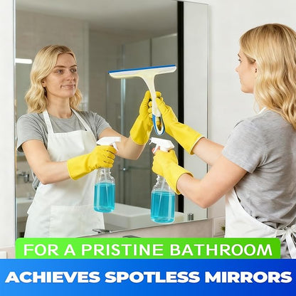 3PCS Hanging Rubber Squeegee with Hook, Multipurpose Shower Squeegee for Glass Doors (Regular Version)