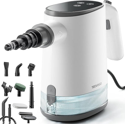 Steam Cleaner for Home, 15s Fast Heat Up Handheld Steam Cleaner with 650ML Larger Capacity, Adjustable Portable Steamer for Cleaning Grout, Car, Couch, Furniture, Kitchen, Bathroom