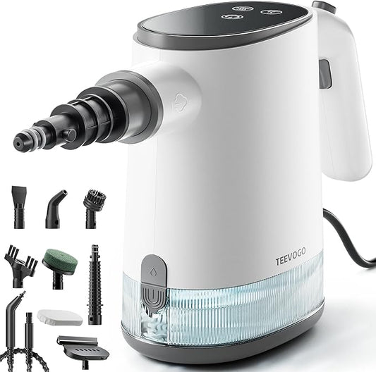 Steam Cleaner for Home, 15s Fast Heat Up Handheld Steam Cleaner with 650ML Larger Capacity, Adjustable Portable Steamer for Cleaning Grout, Car, Couch, Furniture, Kitchen, Bathroom