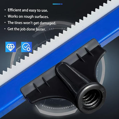 16in Epoxy Squeegee, Teeth Notched Squeegee for Self Leveling Cement Urethane Epoxy Floor Wall Spreader, Lightweight Professional Epoxy Tool for Garage Floors Driveways Walls