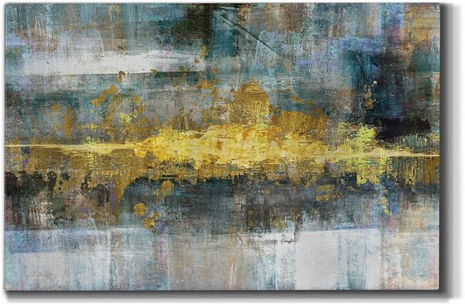 Wexford Home Decor Landscape Canvas Wall Art Abstract Floral Painting Modern Pictures Artwork Decoration for Living Room Kitchen Bathroom Office Ready to Hang Frequency 18x27