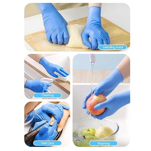 Jointown Medical Synmax Vinyl Exam Gloves - Latex-Free & Powder-Free - X-Large, BMPF-3004(Case of 1000,Blue)