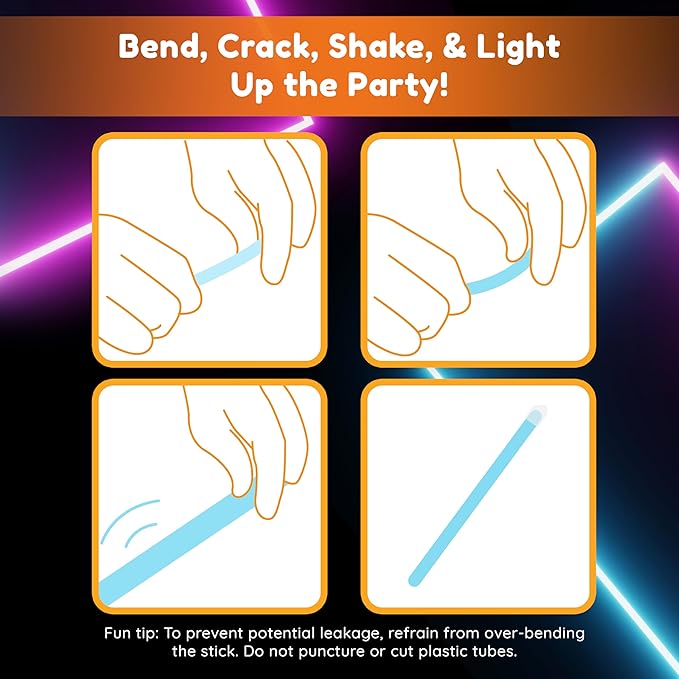 Glow Fever Glow in The Dark Sticks - 100 ct 6" Glow Sticks Bulk Party Pack with End Caps & Lanyards - Glow Party Favors for Concert, Festival, & Wedding Neon Light Sticks by Party Dragon, Yellow