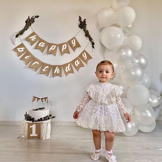 Pearl White Balloons 12 Inch, 50Pcs Pearl Balloon Bright Royal Clear Latex for Arch Helium Birthday Wedding Baby Shower Anniversary Party Decorations