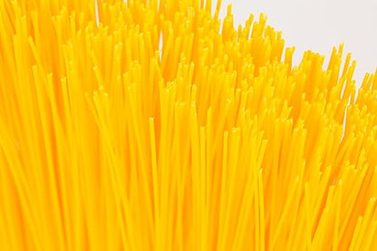 SPARTA 41083EC04 Plastic Color Coded Broom, Unflagged Bristles, Long Broom With Angled Head For Small Debris Cleaning, 56 Inches, Yellow