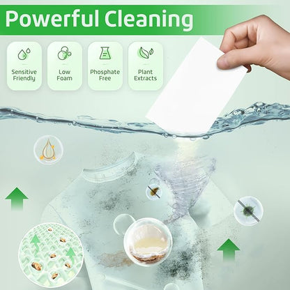 Poesie Laundry Detergent Sheets Fresh Scent 320 Sheet Liquidless Soap Sheets Detergent for Travel Camping Dormitory Hotel
