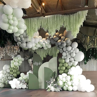 PartyWoo Sage Green Balloons 50pcs 12 Inch Boho Dusty Olive Green Latex Balloons for Birthday Baby Shower Graduation Engagement Wedding Dinosaur Jungle Golf Football Theme Party Decorations Green-F32