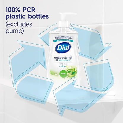 Dial Antibacterial Defense Liquid Hand Soap + Aloe, Aloe Scent, 52 Fl Oz Hand Soap Refill (Pack of 3), Dermatologist-Tested, Gentle Formula
