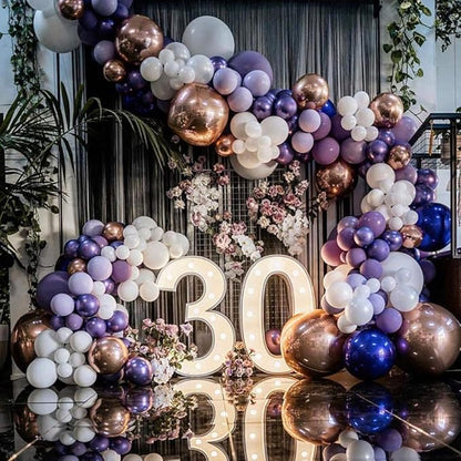 KALOR 12 Inch Metallic Rose Gold Balloons, 50 Pcs Latex Helium Metallic Balloons for Kid's Birthday Party, Baby Shower, Wedding, Graduate Party Decorations