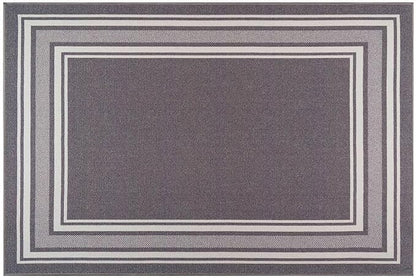 Modern Bordered Non Slip Indoor Runner Rugs for Living Room 2x3 Area Rugs for Kitchen, Rug for Bedroom, and Hallway, Stain Resistant Easy Cleaning Non Shedding Gray 2 x 3