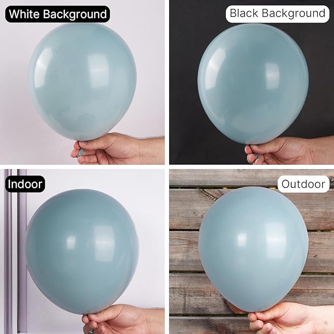 PartyWoo Dusty Blue Balloons 50 pcs 12 Inch Light Blue Aqua Latex Helium Balloons for Graduation Wedding Baby Shower Gender Reveal Anniversary Graduation Birthday Party Decorations Blue-F28