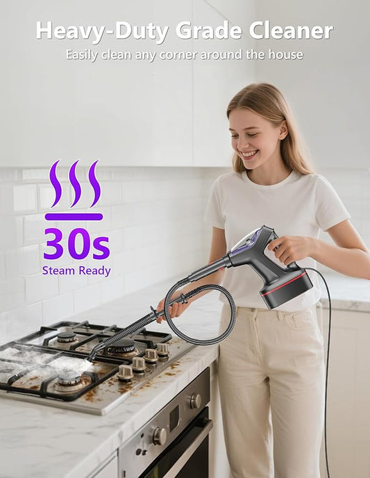 Steam Mop for Floor Cleaning, Heavy Duty 29-in-1 Steam Cleaner for Home with Detachable Handheld Steamer, for Hardwood, Tile, Walls, Grout, Windows, Furniture and Decks