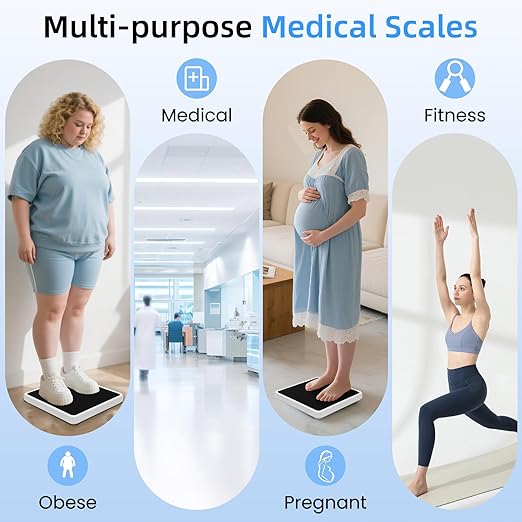 Medical Scale 660lb, Extra Wide Medical Grade Physician Scale for Body Weight with 13"x12.6" Platform for Home, Office, Hospital, Gym & Bariatric etc